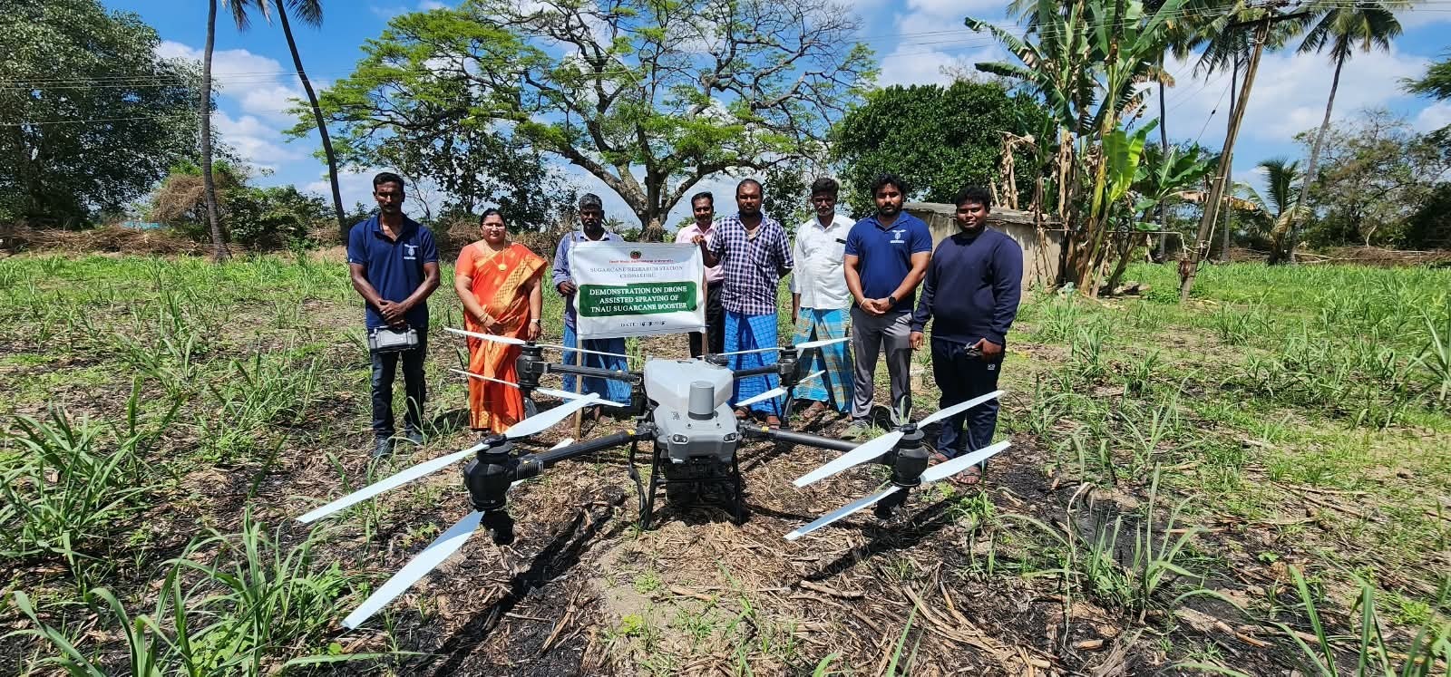 Field demonstration at Sugarcane Research Station, Cuddalore